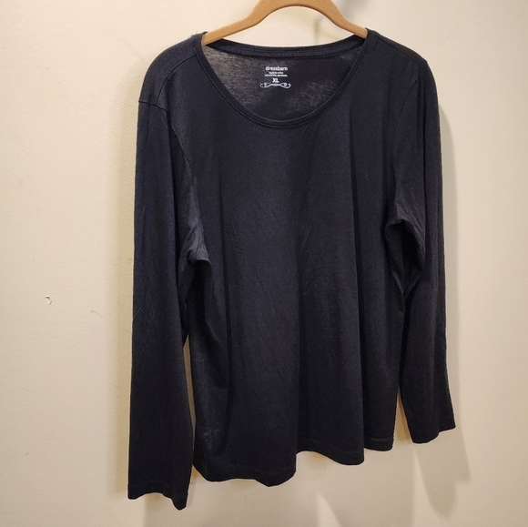 DRESSBARN Women's black Cotton Blend long Sleeves T-shirt size XL - Picture 2 of 8